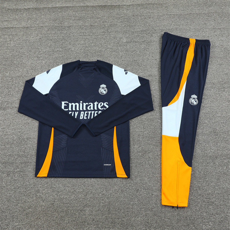 Real Madrid  24/25 KIDS  Long sleeves  half-zip training suit Top + pants