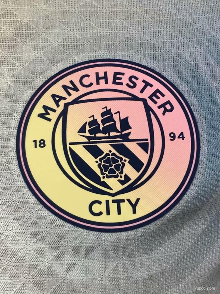 Manchester City 24/25 Gallagher White Fourth Jersey-Player Version