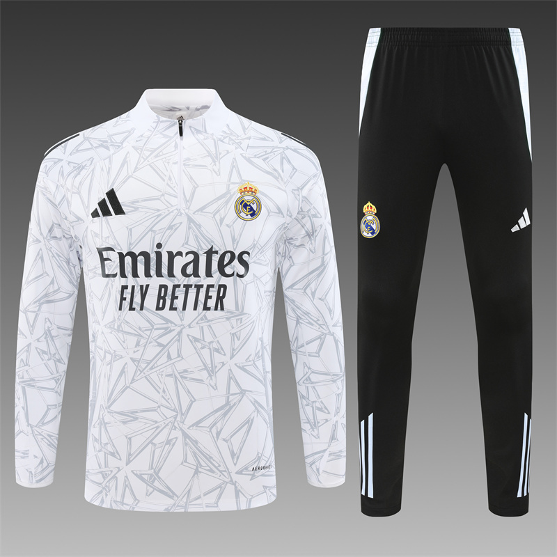 Real Madrid  24/25 Adults  Long sleeves  half-zip training suit Top + pants