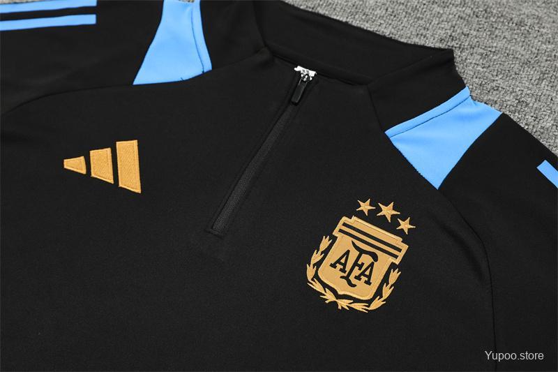 Argentina 24-25 adult long sleeved half zip training suit with top and pants
