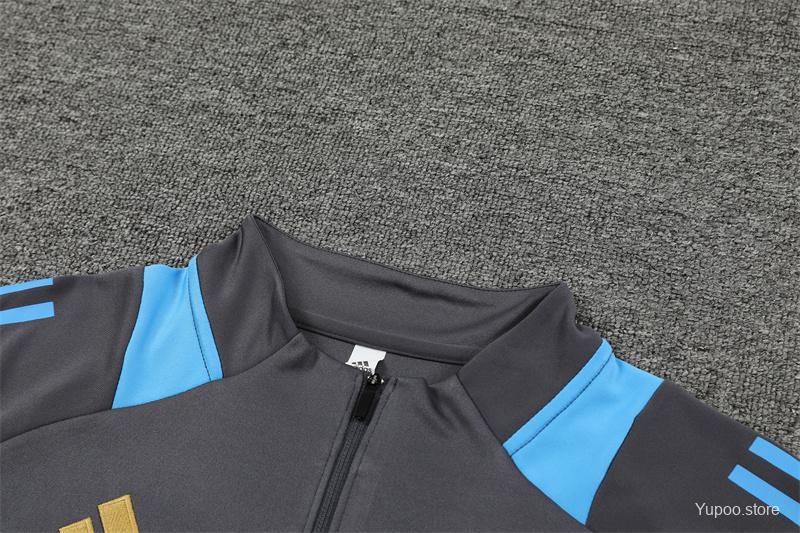 Argentina 24-25 adult long sleeved half zip training suit with top and pants