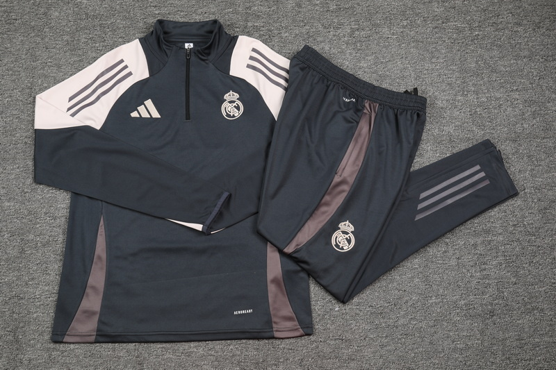 Real Madrid  24/25 Adults  Long sleeves  half-zip training suit Top + pants