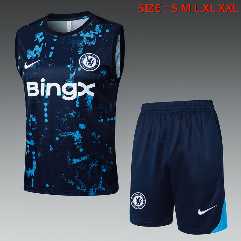 Chelsea 24/25 Adults sleeveless  Jersey+Shorts ﻿