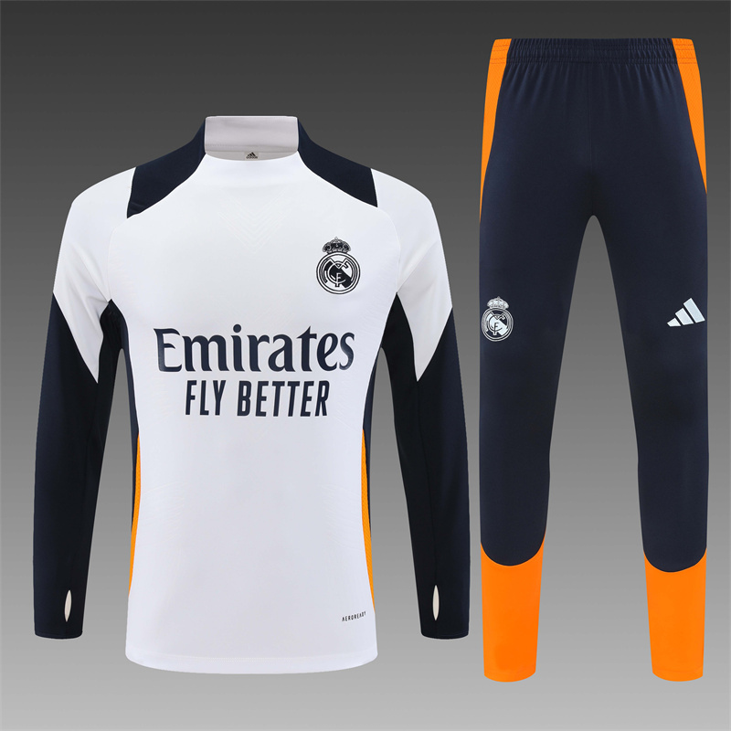 Real Madrid  24/25 KIDS  Long sleeves  half-zip training suit Top + pants