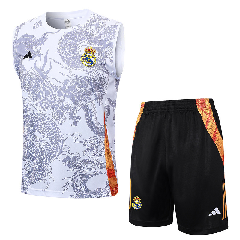 Real Madrid 24/25 Adults sleeveless  Jersey+Shorts ﻿