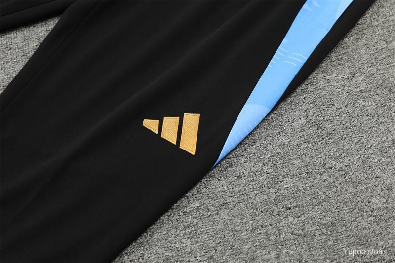 Argentina 24-25 adult long sleeved half zip training suit with top and pants