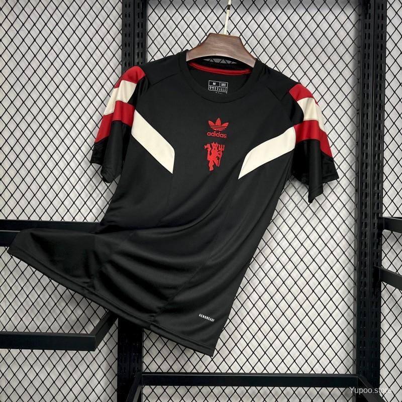 Manchester 24/25 Originals Black Training Jersey-Fans Version