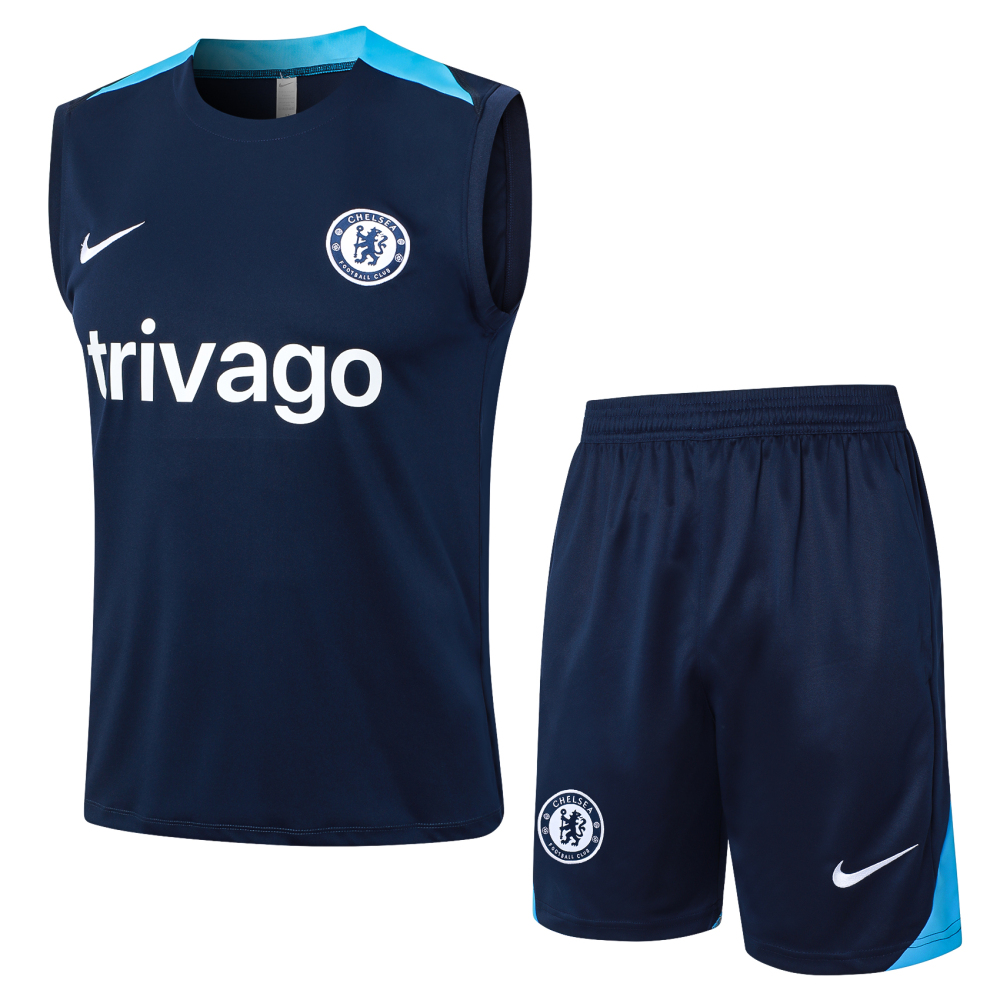 Chelsea 24/25 Adults sleeveless  Jersey+Shorts ﻿