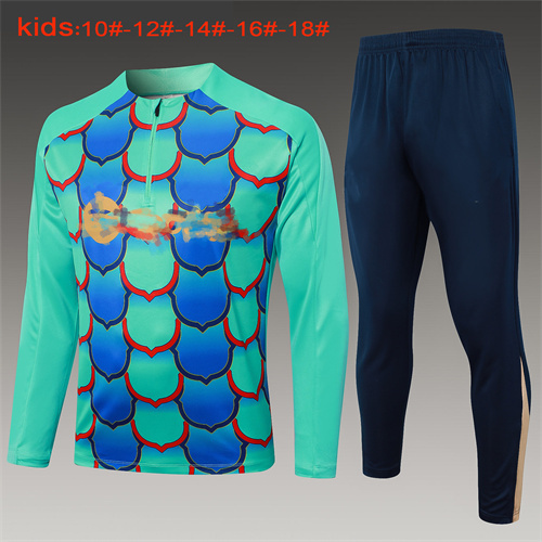 Barcelona 24/25 kids  Long sleeves half-zip training suit Top + pants