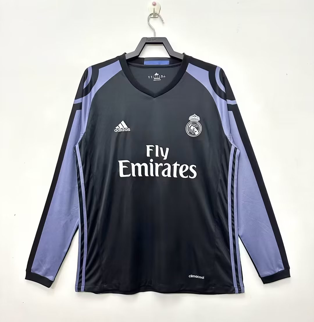 Real Madrid  Retro long sleeves 2016-2017 away jersey