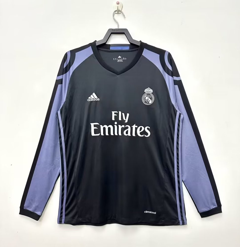 Real Madrid  Retro long sleeves 2016-2017 away jersey