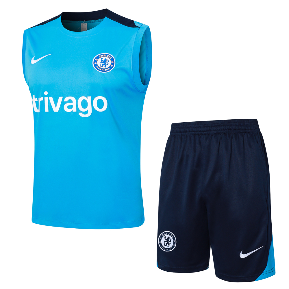 Chelsea 24/25 Adults sleeveless  Jersey+Shorts ﻿