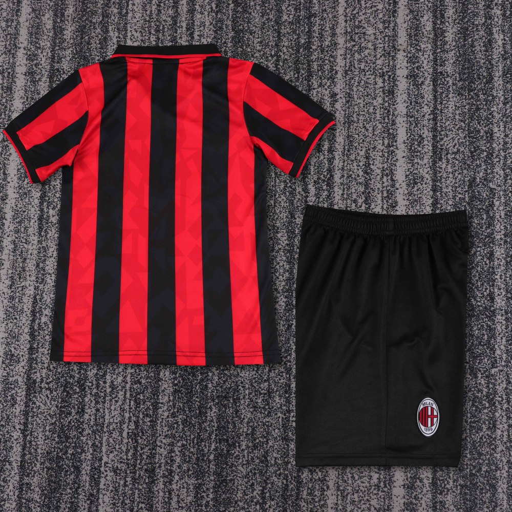 93-94 AC Milan Home Kids Retro Kit.