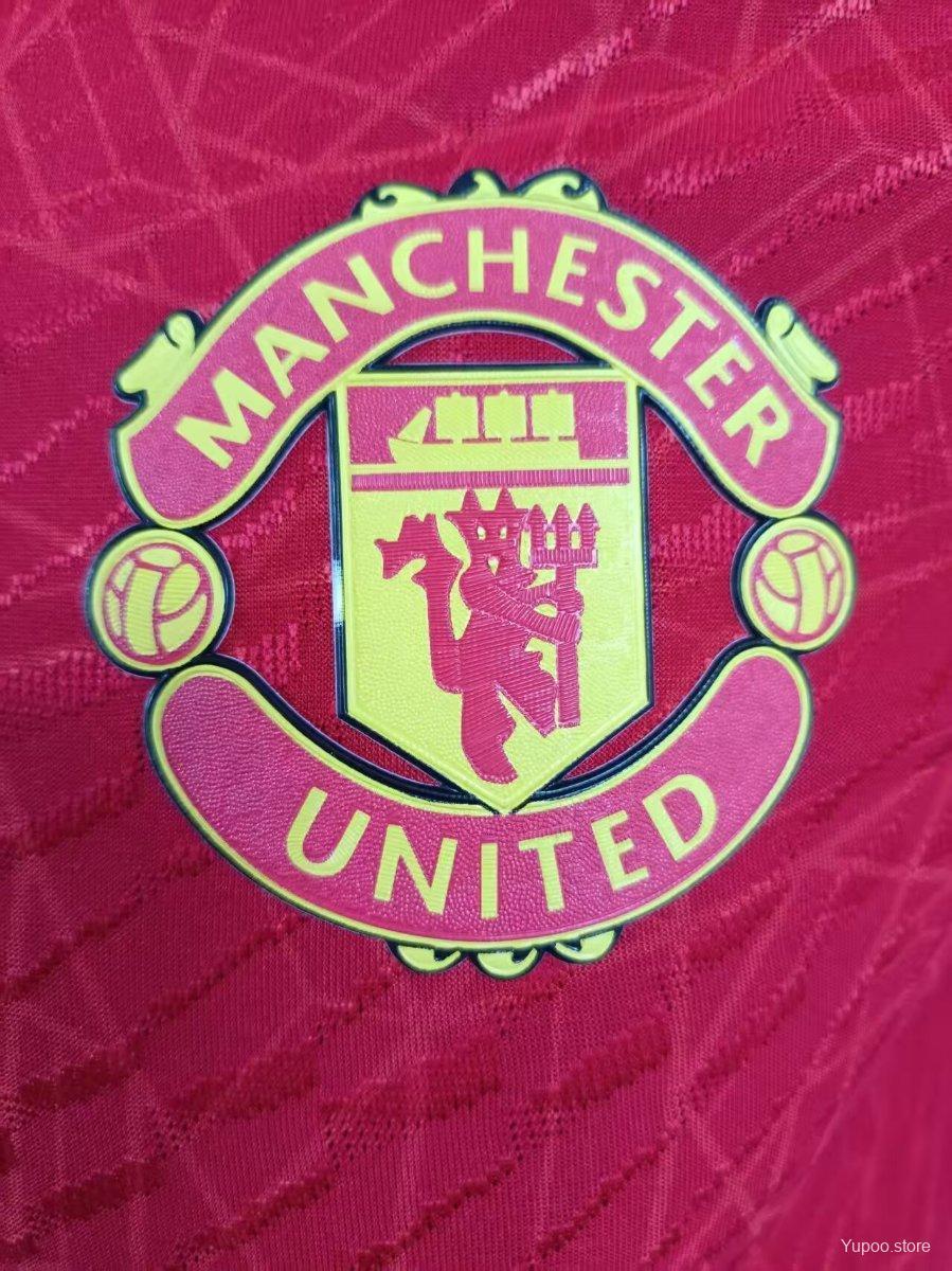 Manchester United 24/25 Red Polo Jersey-Player Version