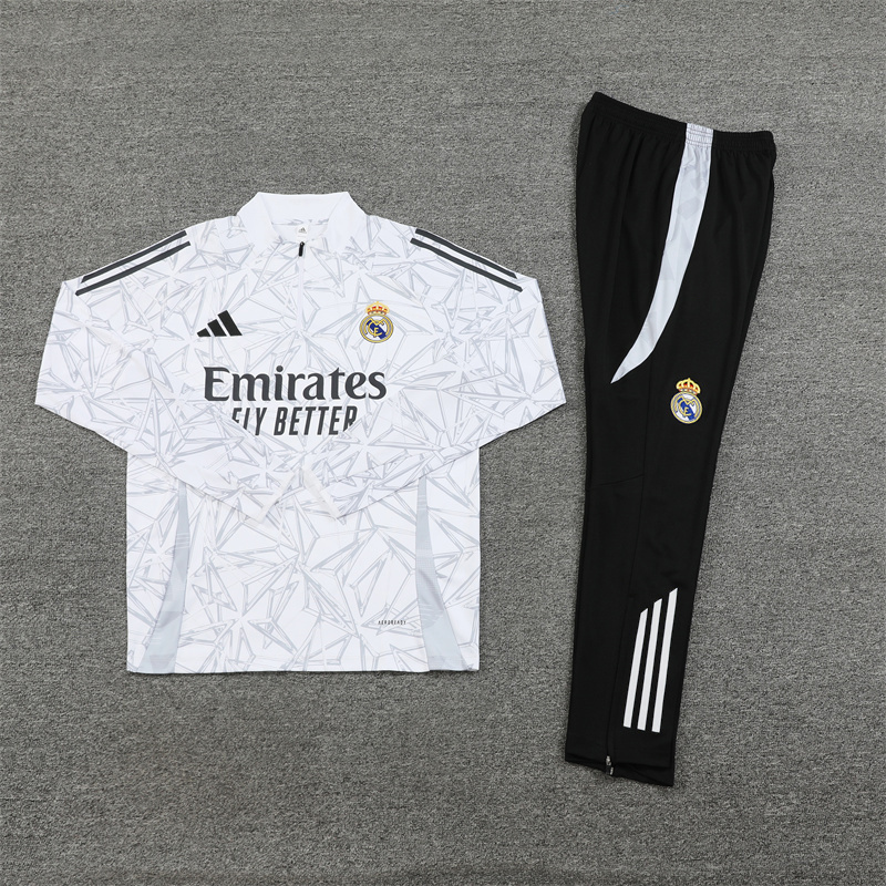 Real Madrid  24/25 KIDS  Long sleeves  half-zip training suit Top + pants