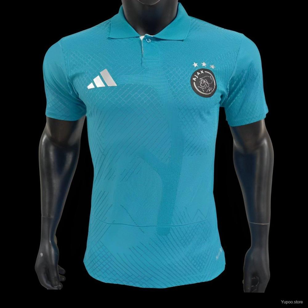 Ajax 24/25 Skyblue Polo Jersey-Player Version