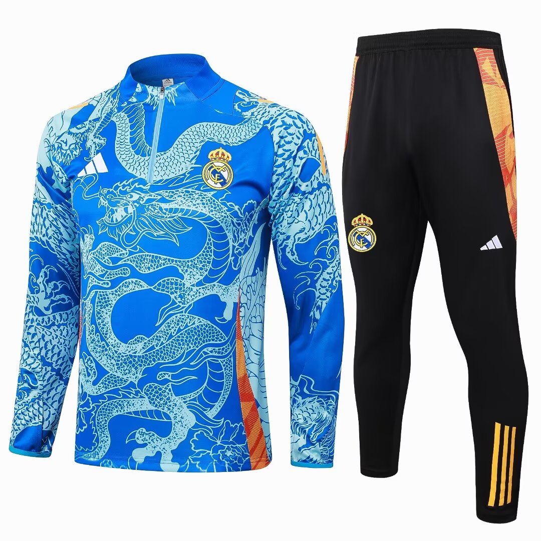 Real Madrid  24/25 Adults  Long sleeves  half-zip training suit Top + pants