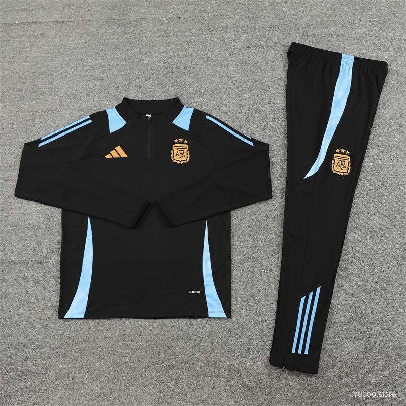 Argentina 24-25 adult long sleeved half zip training suit with top and pants