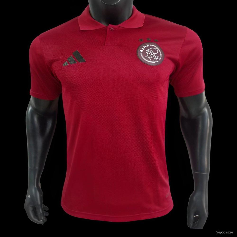 Ajax 24/25 Red Polo Jersey-Player Version