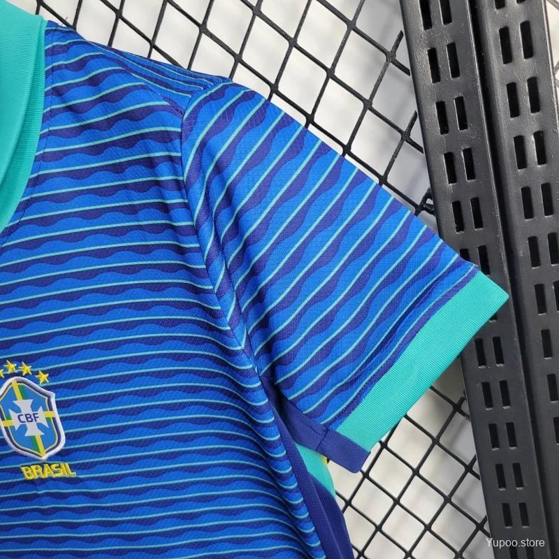 Brazil  24/25 Kids Away Jersey-Short sleeves+bottoms