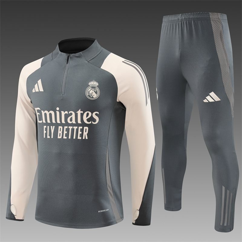 Real Madrid  24/25 KIDS  Long sleeves  half-zip training suit Top + pants