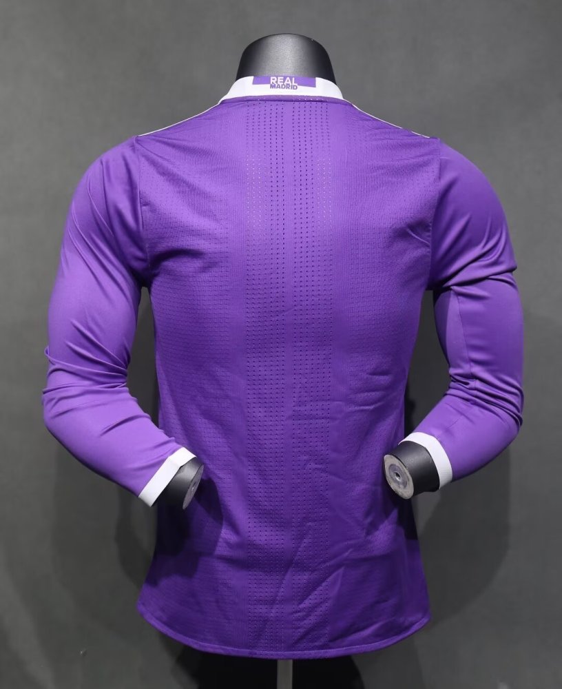 16-17 Real Madrid Away Retro Long-Sleeve Player Version Jersey