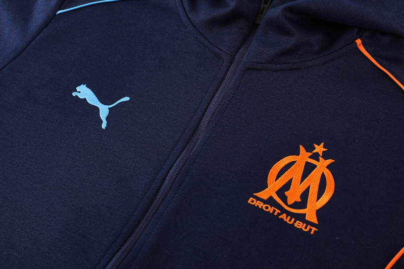 Olympique Marseille 24/25 Windbreaker Hoodie Jackets-Top + pants