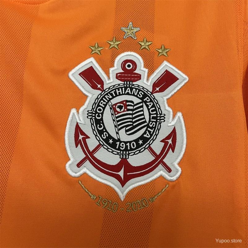 Corinthians Retro 2010 Goalkeeper Orange Soccer Jersey