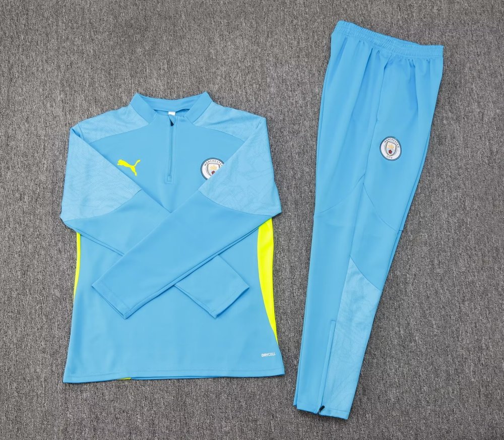 Manchester City 24-25 Adults Long sleeves half-zip training suit Top + pants