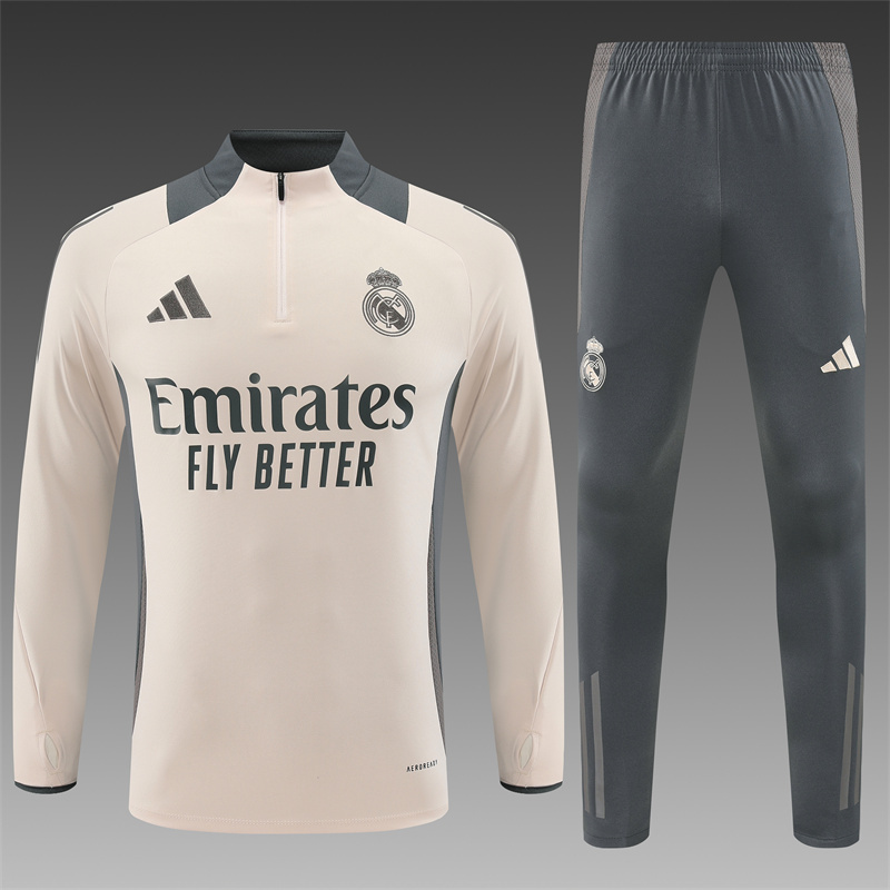 Real Madrid  24/25 Adults  Long sleeves  half-zip training suit Top + pants