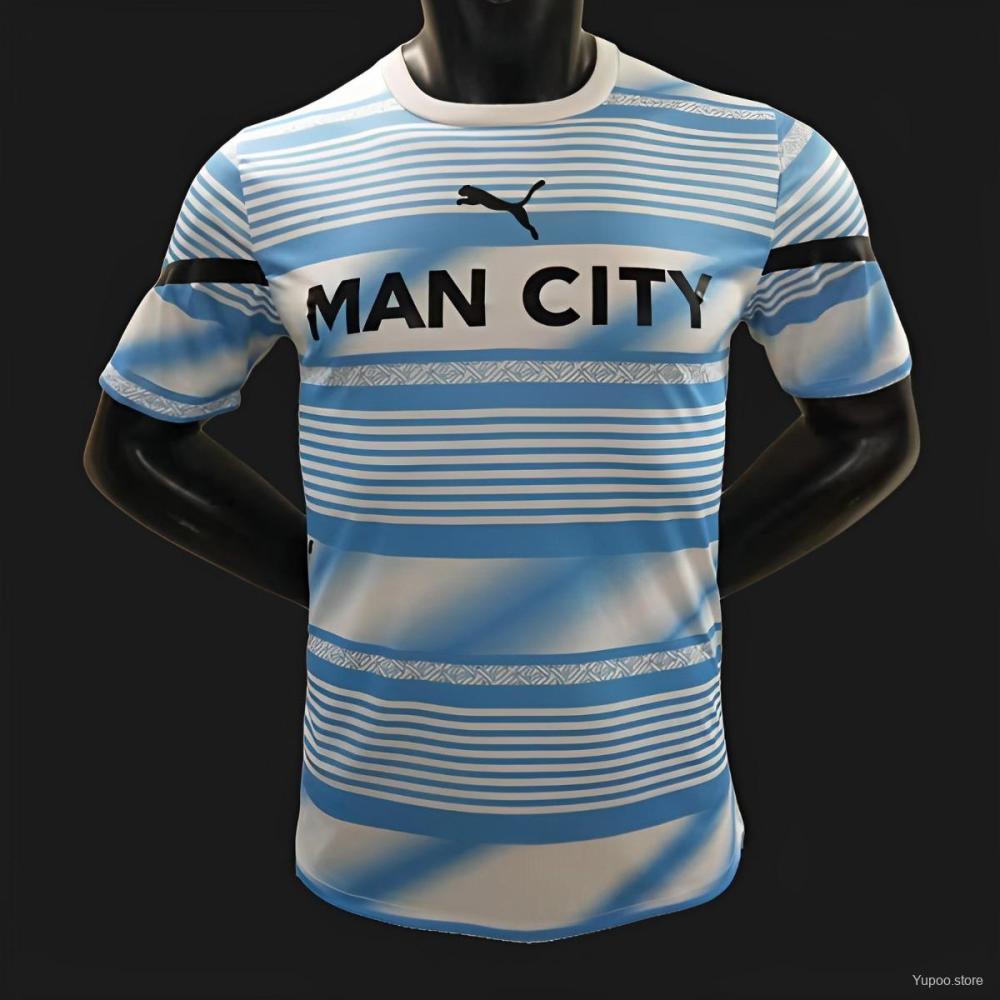 Manchester City 24/25 Pre-Match Blue Jersey-Player Version