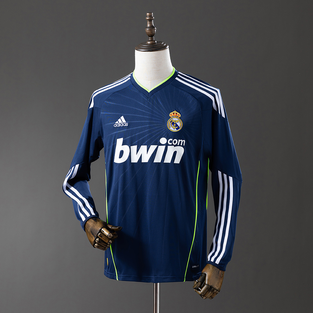 Real Madrid 10-11 Away Long Sleeve Retro Jersey S-XXL