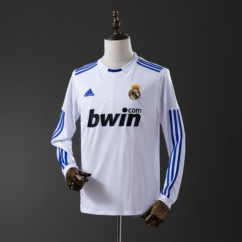 Real Madrid 10-11 Home Long Sleeve Retro Jersey S-XXL