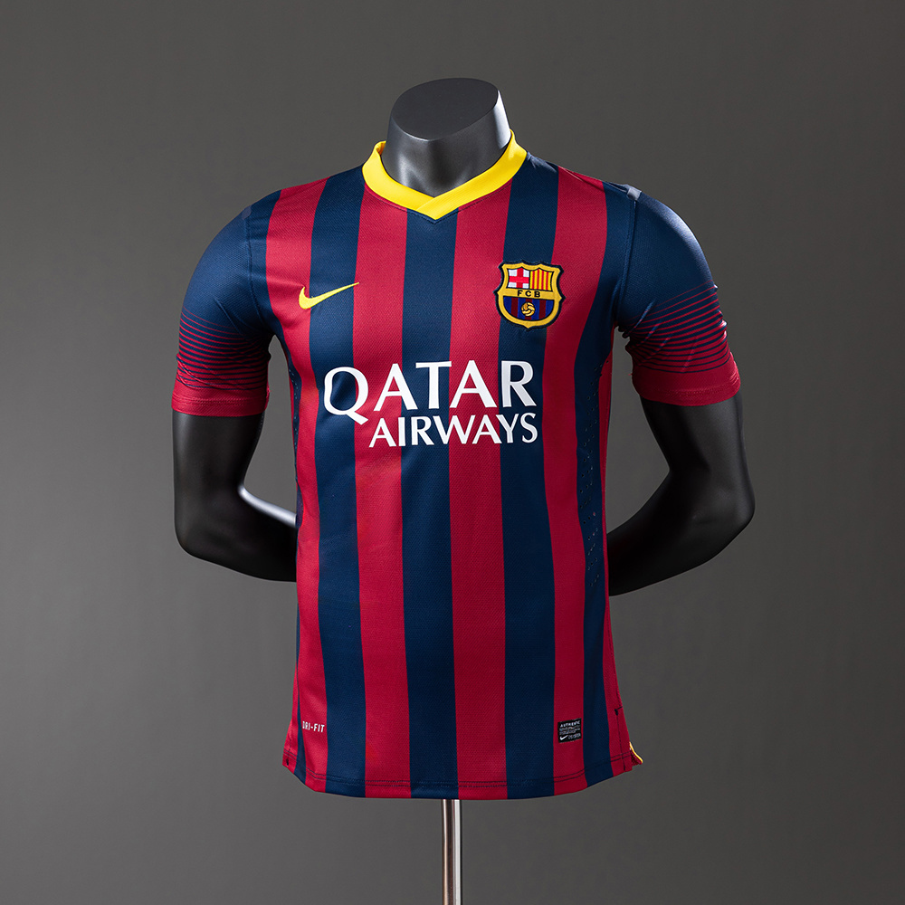 Barcelona 13-14 Home Player Version Retro Jersey S-3XL