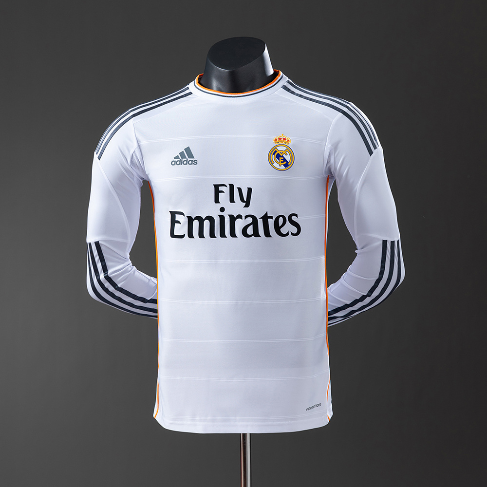 Real Madrid 13-14 Home Long Sleeve Player Version Retro Jersey S-3XL