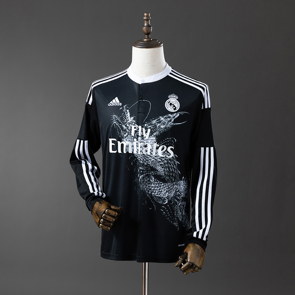 Real Madrid 2014-15 Second Away Long Sleeve Retro Jersey S-XXL