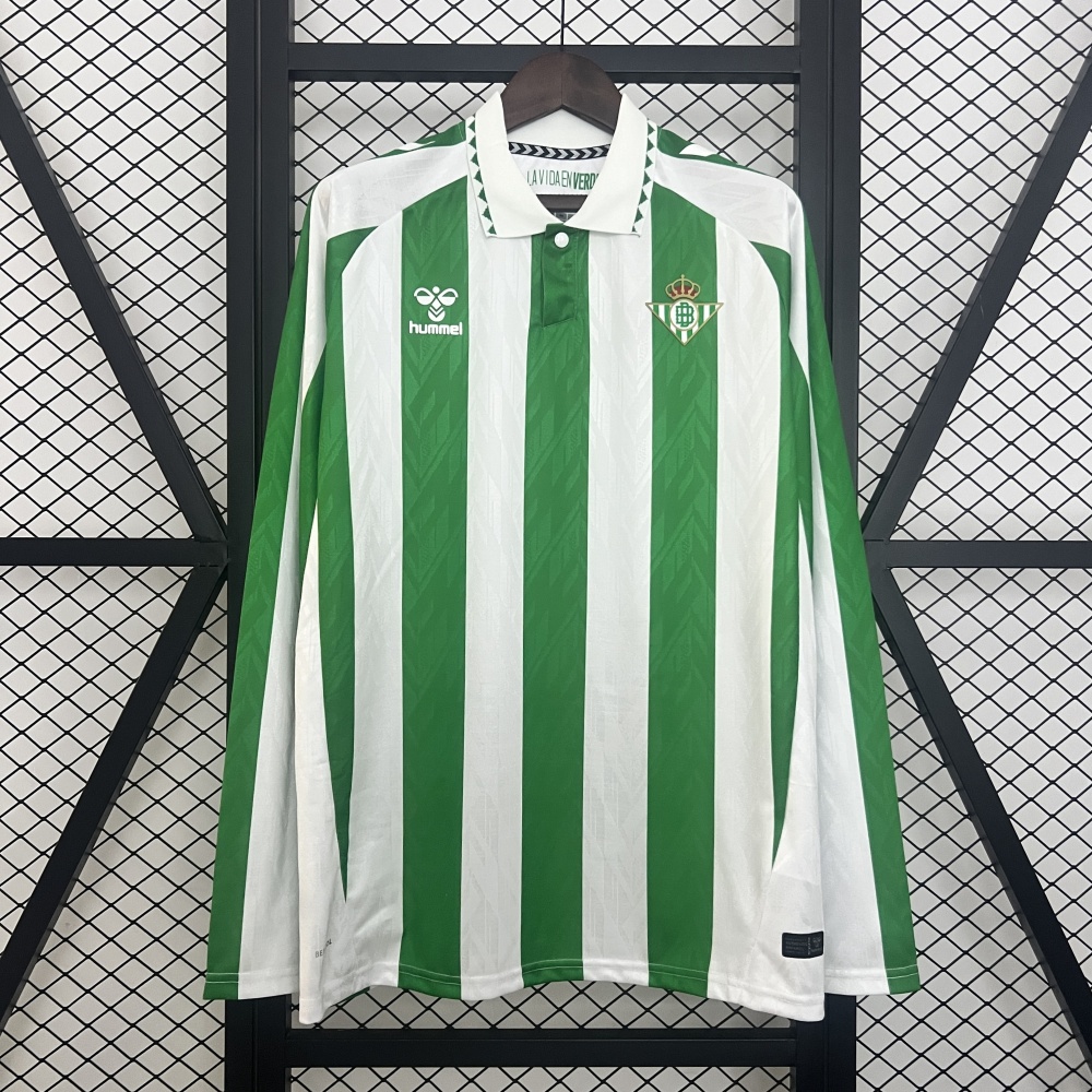 24-25 Long Sleeve Real Betis Home S-XXL