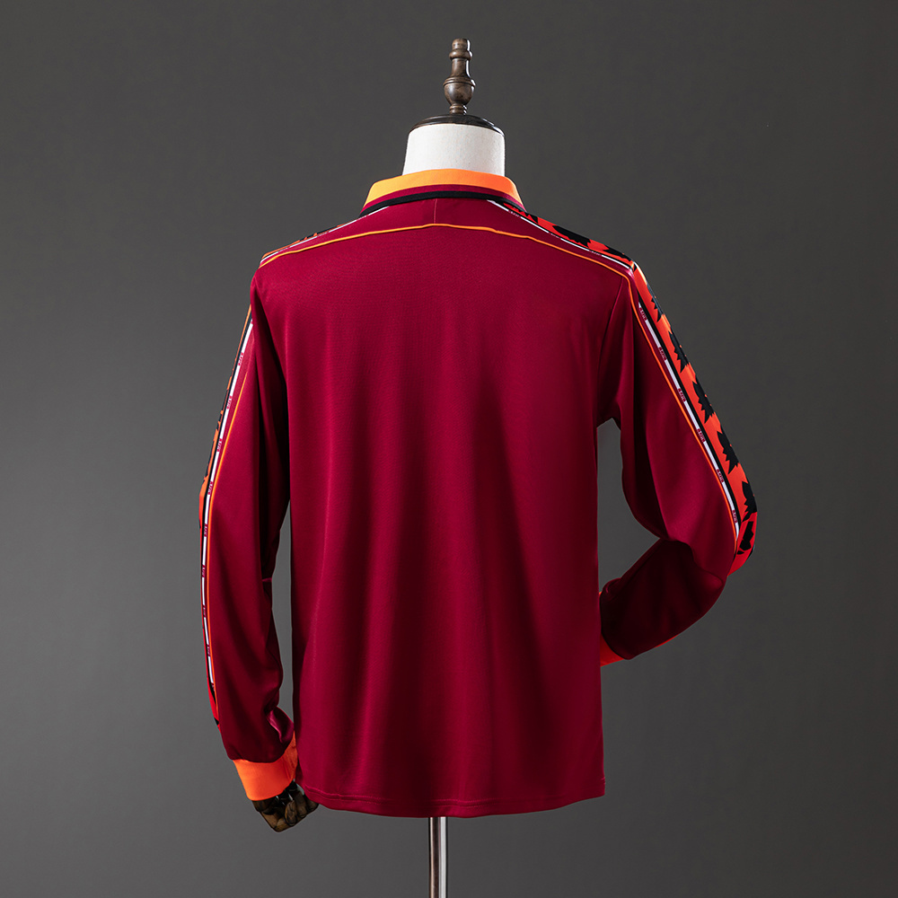 Roma 98-99 Home Long Sleeve Retro Jersey S-XXL