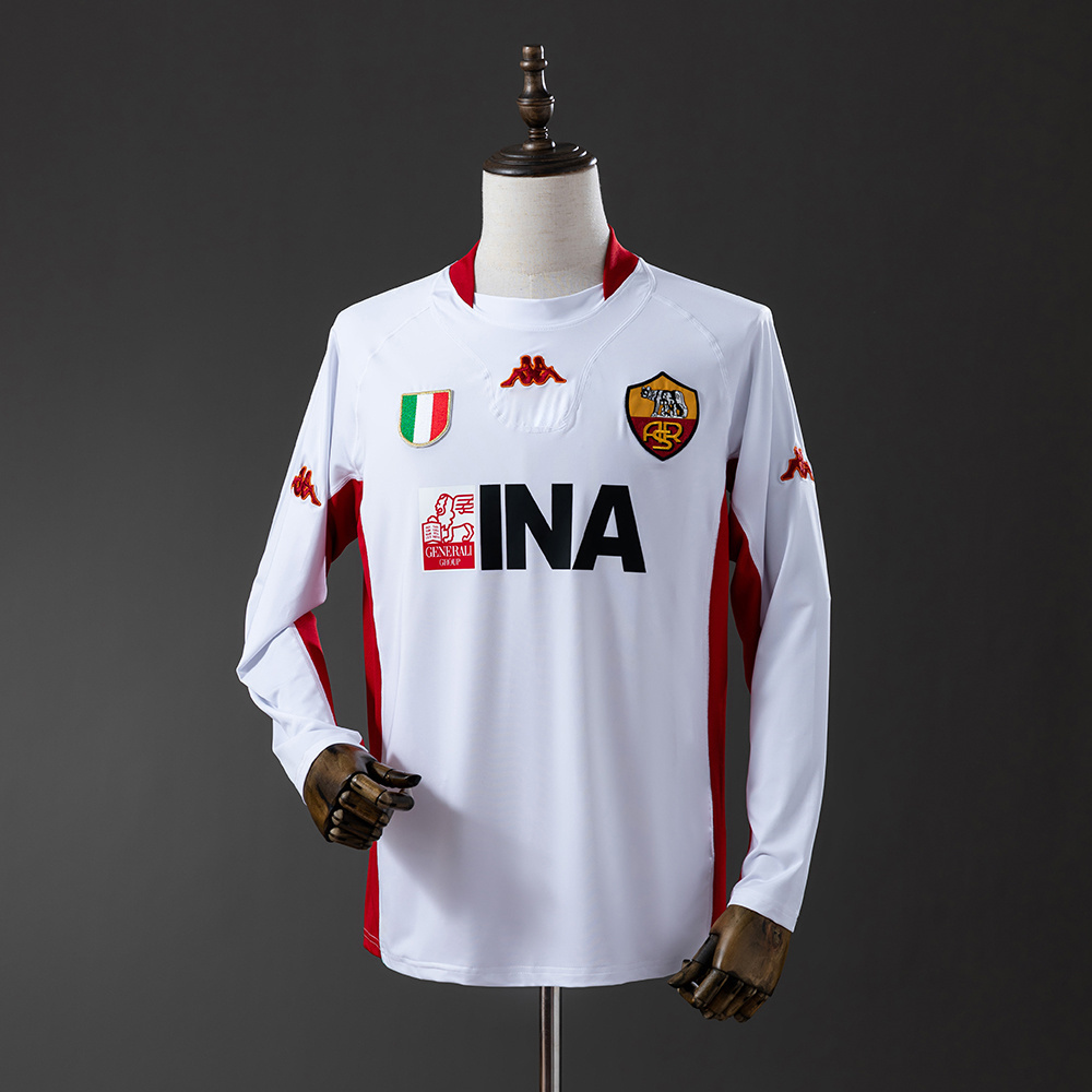 Roma 2001-02 Away Long Sleeve Retro Jersey S-XXL