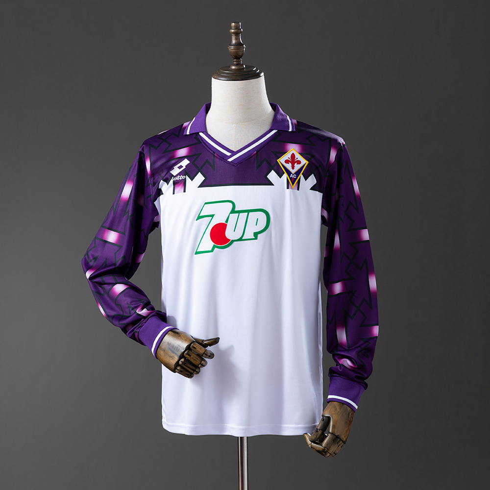 Fiorentina 92-93 Away Long Sleeve Retro Jersey S-XXL