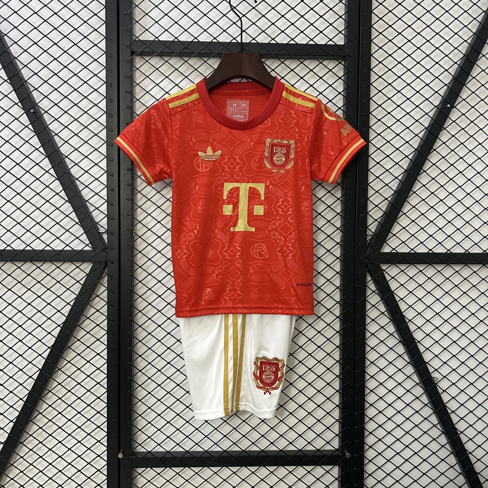 25-26 kids Bayern Munich 125th Anniversary Jersey 16-28