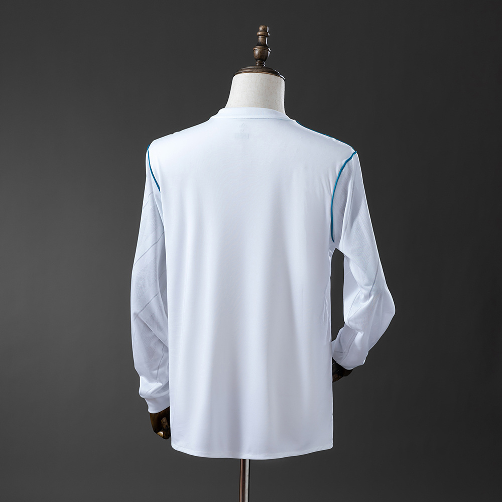 Retro Long Sleeve Real Madrid 17-18 Home S-XXL