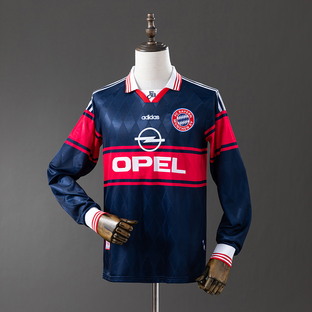 Bayern Munich 97-98 Home  Long Sleeve Retro Jersey S-XXL
