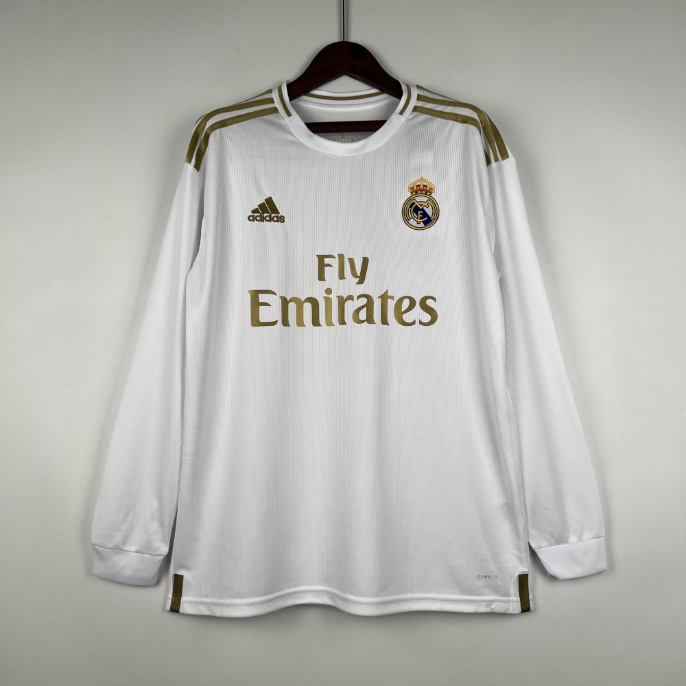Retro Real Madrid 19-20 Long Sleeve Home S-XXL