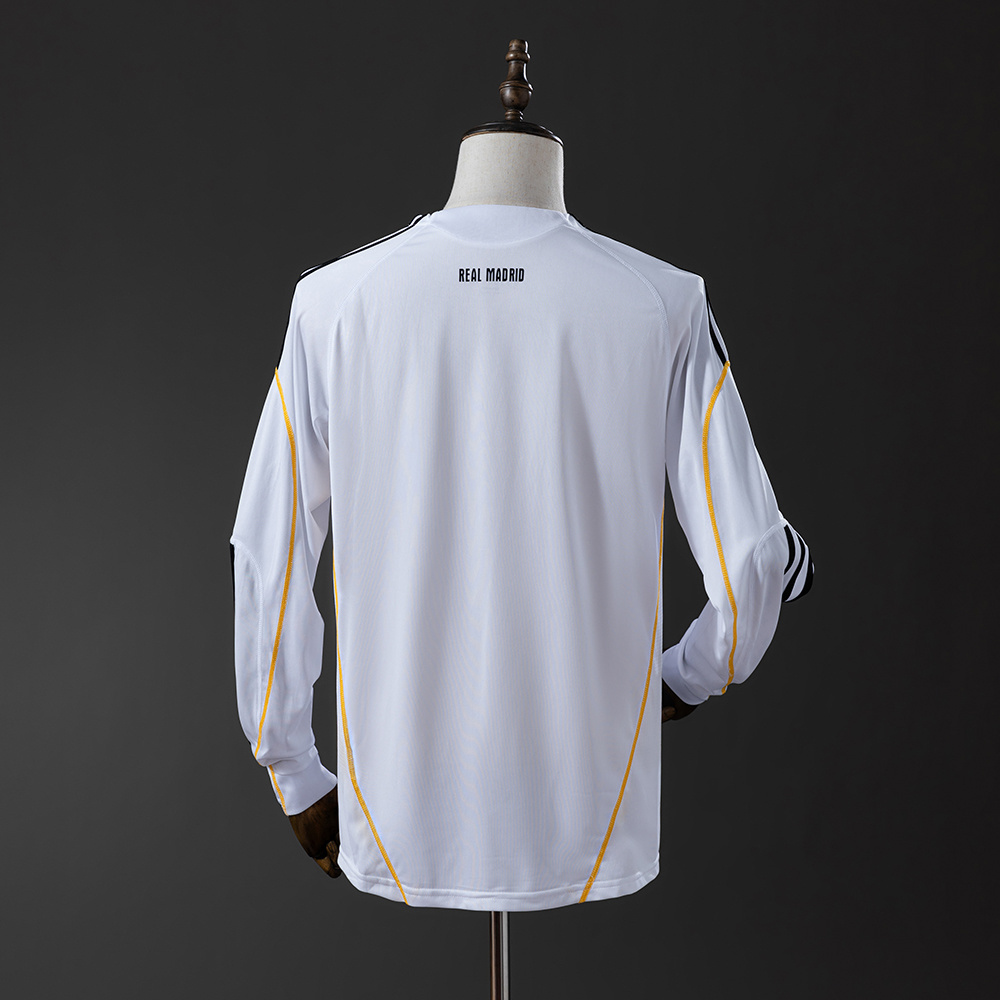 Retro Real Madrid 09-10 Long Sleeve Home S-XXL