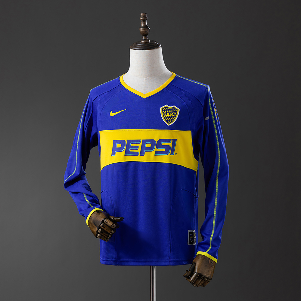 Retro Long Sleeve Boca Juniors 03-04 home S-XXL