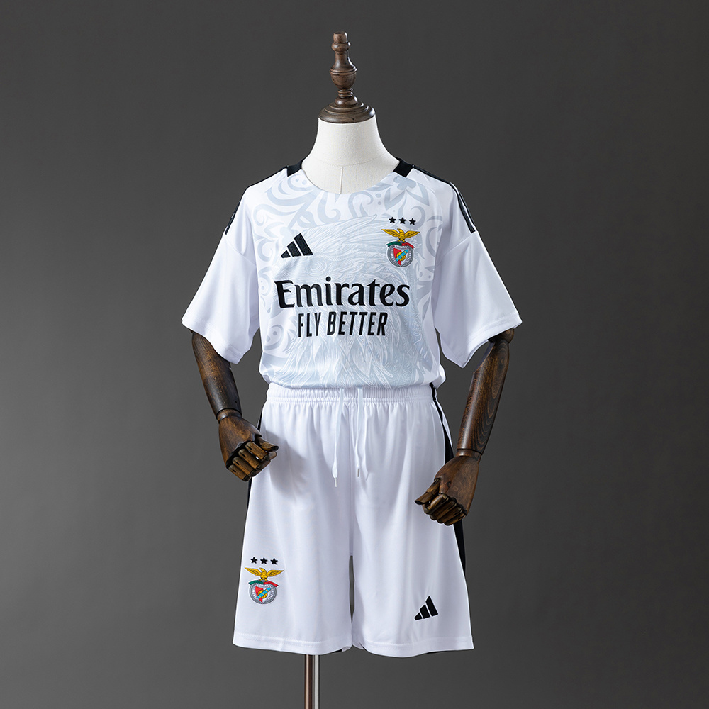 Benfica 25-26 Kids Kit White Training Jersey Size16-28