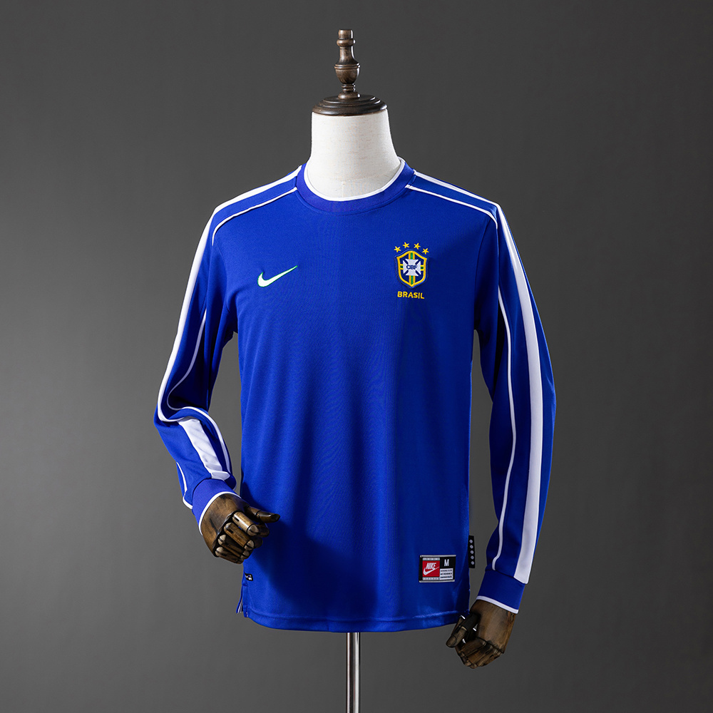 Brazil 1998 Away Retro Long Sleeve Jersey S-XXL