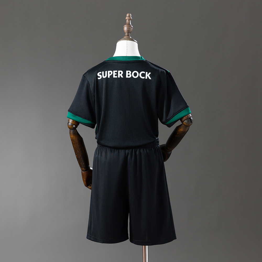 Sporting Lisbon 25-26 Kids Kit Alternative Jersey Black Size16-28