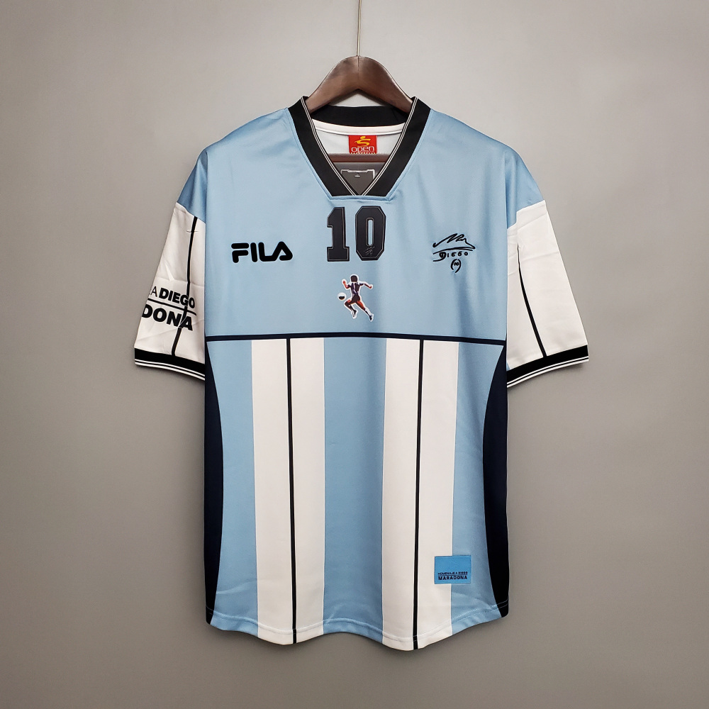 Retro 2001 Argentina Maradona 10 Commemorative Edition S-XXL